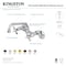 Kingston Brass KS113MB Essex Two Handle Wall Mount Kitchen Faucet, Matte Black KS113MB - alternate 4